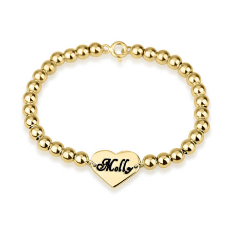 24k gold deals name bracelet