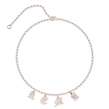 Choker Name Necklace Rose Gold Plated