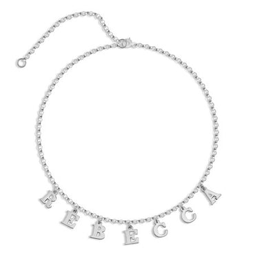 Choker Name Necklace Sterling Silver