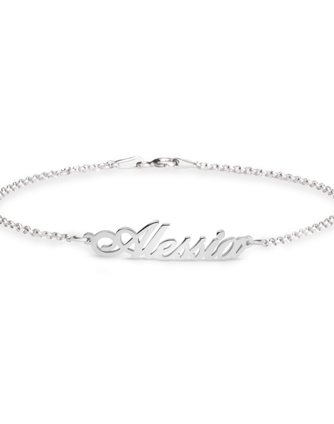 S925 Silver 26 English Alphabet Bracelets personalised zirconia Letter  chain Initial Name Bracelet for women Jewelry